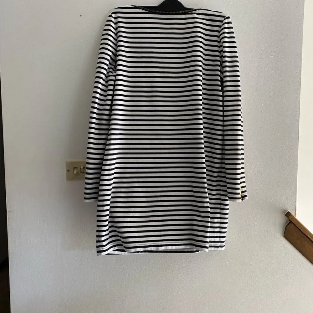 Rachel Zoe Pea in the Pod Maternity Stripe Dress Large Black White